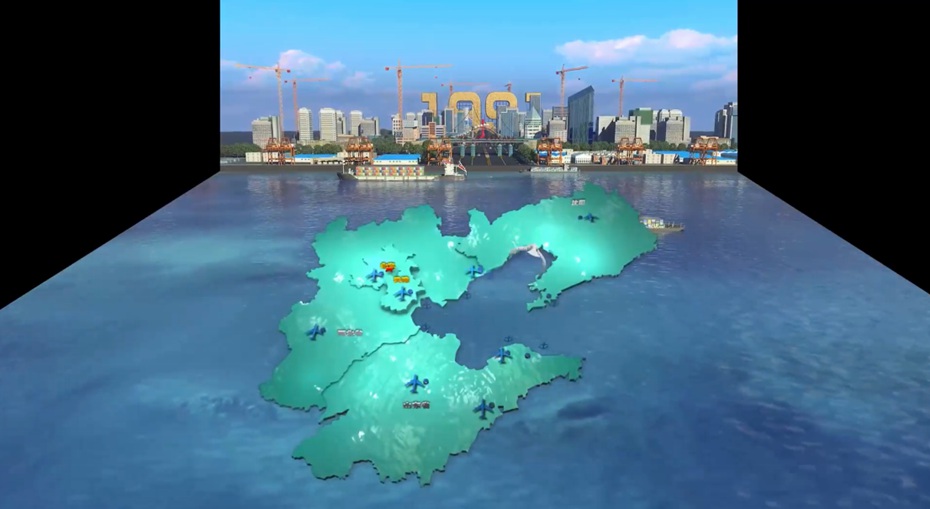 天津港保税区数字沙盘制作案例
