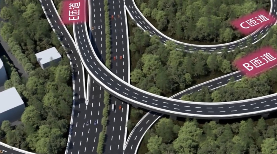 南京绕城公路桥梁三维动画施工图片
