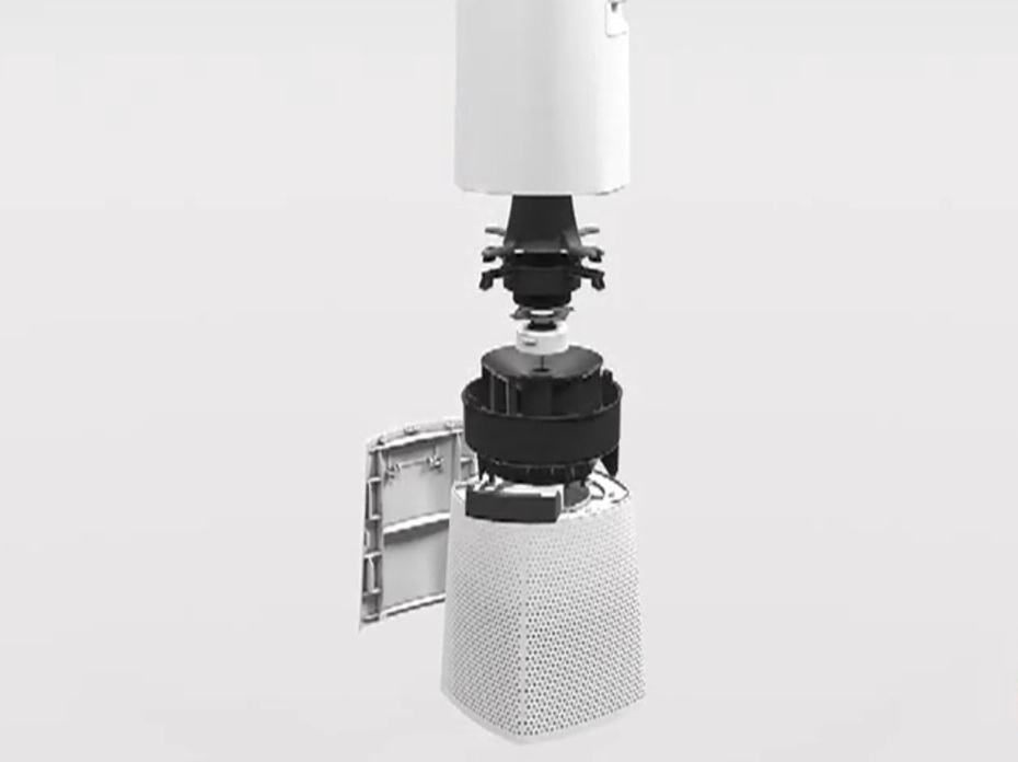 浩泽立式空气净化器产品动画图片