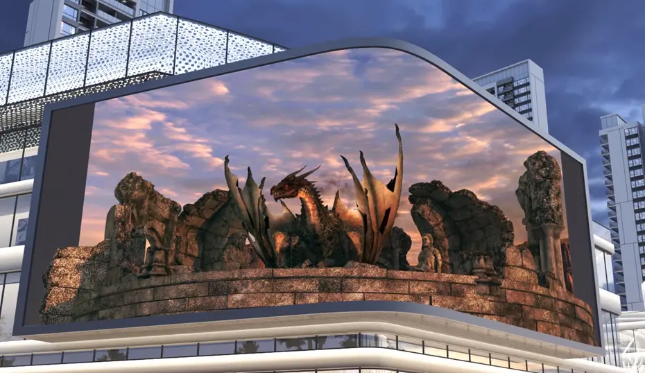裸眼3D大屏效果图