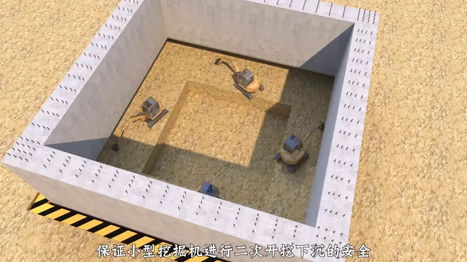 沉井施工三维动画演示步骤及视频