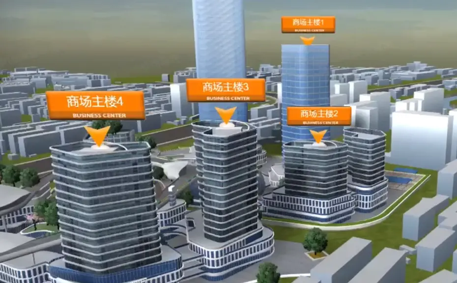 商业广场管理可视化平台制作案例图片