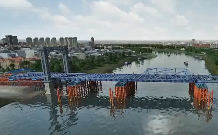 江汉六桥-中建三局施工动画制作案例图片